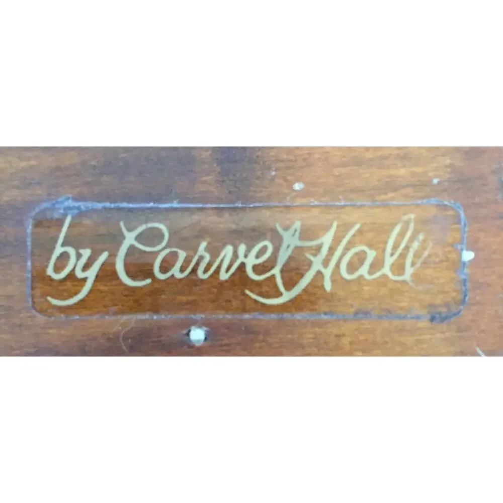Vtg Carvel Hall Mid Century Stainless Cream Handle 6 Steak Knife Set Wood Case